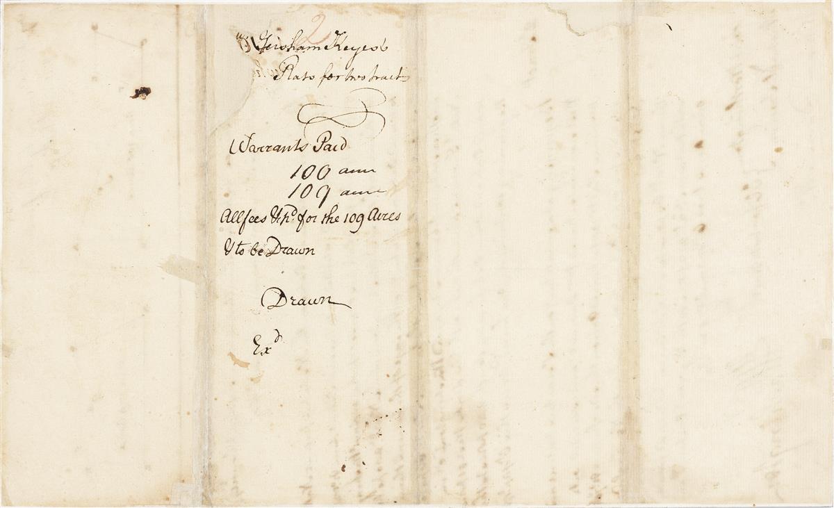 WASHINGTON, GEORGE. Autograph Document Signed, GWashington, with two manuscript plat maps in holograph,